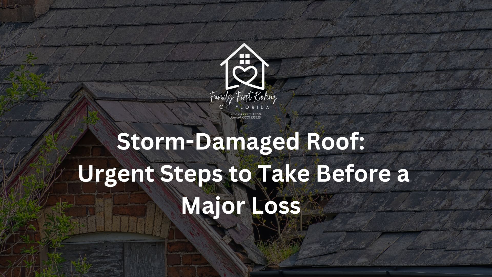 Storm-Damaged Roof - Urgent Repair Required