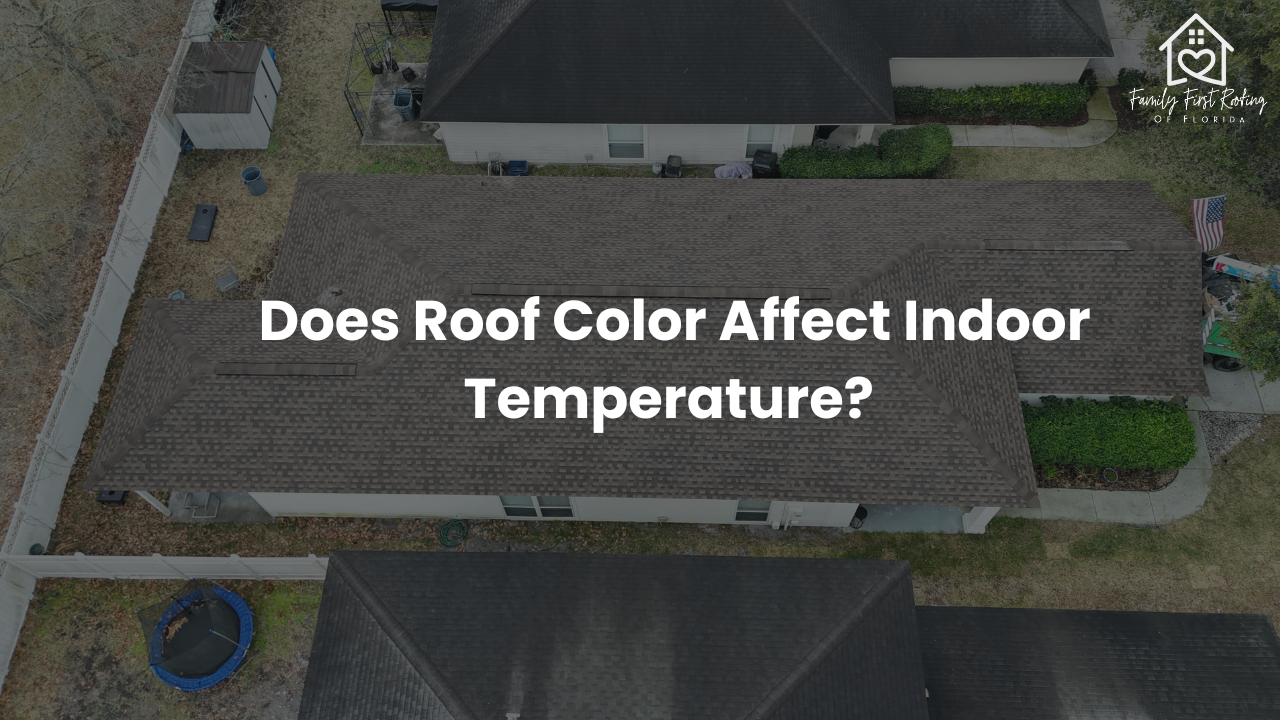Alt Image Text: “Florida home with different roof colors and roofing materials showing how sunlight and heat affect indoor temperature and energy efficiency”